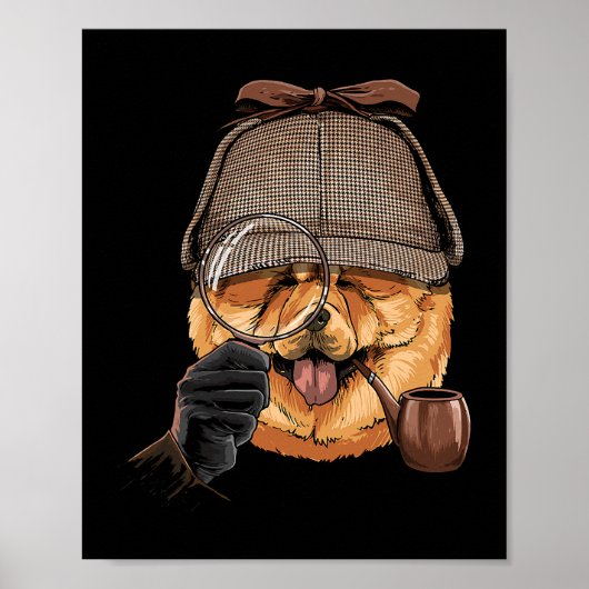 Chow Chow rechercheur Chow Chow Hondenliefhebber 1 Poster (Voorkant)