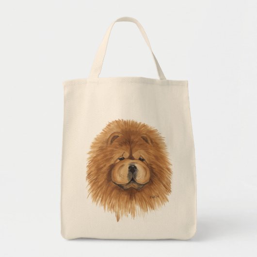 Chow chow red canvas tas (Voorkant)