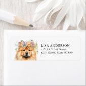 Chow Chow Retourner les étiquettes d'adresse (En situation)