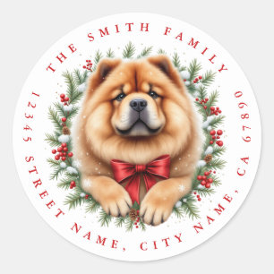 Chow Chow Ronde Stickers