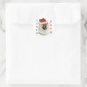 Chow Chow Santa Paws Ronde Sticker (Tas)
