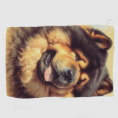 Chow-Chow Schilderen Golfhanddoek (Horizontaal)