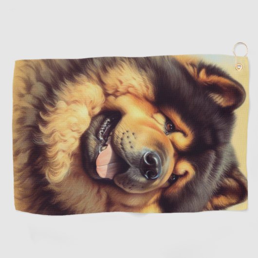 Chow-Chow Schilderen Golfhanddoek (Horizontaal)