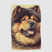 Chow-Chow Schilderen Golfhanddoek (Voorkant)