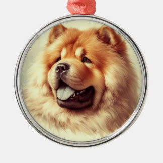 Chow-Chow Schilderen Metalen Ornament