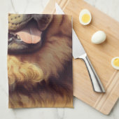  Chow-Chow Schilderen Theedoek (Quarter Fold)