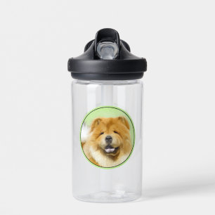 Chow Chow Schilderij - Mooie Originele Honden Kuns Waterfles