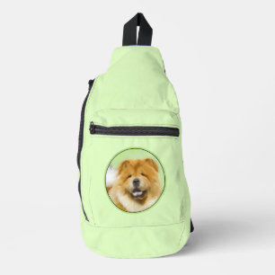 Chow Chow Schilderij Rood Ruw Schattige Originele Sling Bag