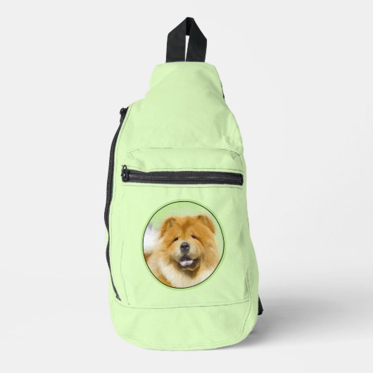 Chow Chow Schilderij Rood Ruw Schattige Originele  Sling Bag (Voorkant)