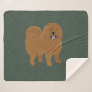 Chow Chow Sherpa Blanket Deken