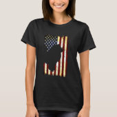 Chow chow Silhouette American Flag 4 juli Cho T-shirt (Voorkant)