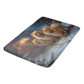 Chow Chow Snowy Sleigh Kerst Decor Badmat (Gekanteld)