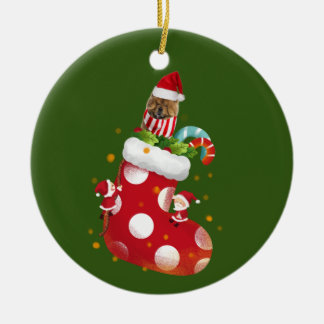 Chow Chow With Socking Keramisch Ornament
