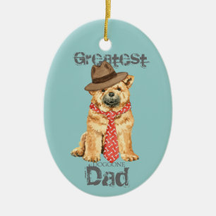 Chow Dad Ceramic Ornament
