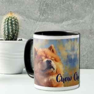 Chow Dog impressionistische verf Mok