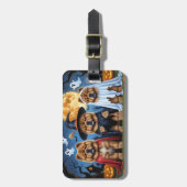 Chow Dog Pumpkin Halloween Grappig Bagagelabel (Voorkant verticaal)