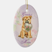 Chow Heart Mam Ceramic Ornament (Rechts)