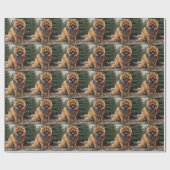 Chow Hond in Sneeuw Kerstmis Cadeaupapier (Vlak)