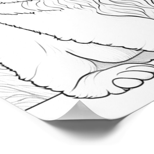 Chow hond volwassen kleuring poster (Hoek)