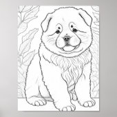 Chow hond volwassen kleuring poster (Voorkant)