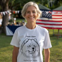 Chow Portrait Black Line Illustratie