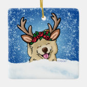 Chow Reindeer Ceramic Ornament (Voorkant)