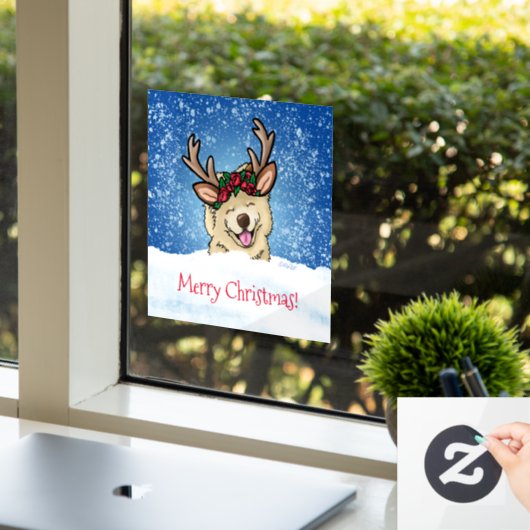 Chow Reindeer Window Cling Raamsticker (Kantoor)