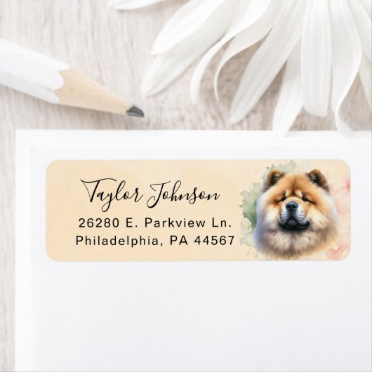 Chow Return-adreslabel Etiket (Insitu)