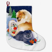 Chow SNOWBABIES chaussette de Noël 2020 (Devant)