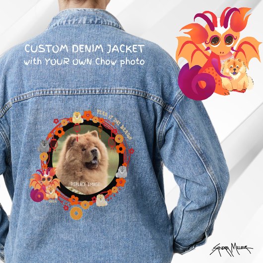 CHOW YEAR OF DRAGON - UW FOTO denim jas Denim Jacket