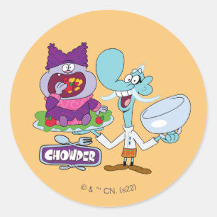Chowder en Mung Daal Ronde Sticker