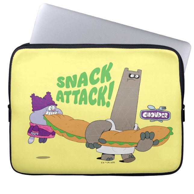 Chowder en Shnitzel Laptop Sleeve (Voorkant)