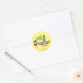 Chowder en Shnitzel Ronde Sticker (Envelop)