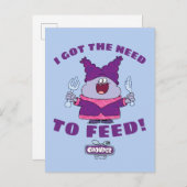 Chowder met vork en mes briefkaart (Voorkant / Achterkant)
