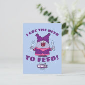 Chowder met vork en mes briefkaart (Staand voorkant)
