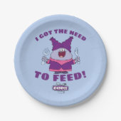Chowder met vork en mes papieren bordje (Voorkant)