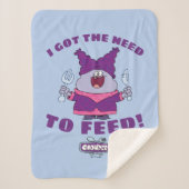Chowder met vork en mes sherpa deken (Voorkant)