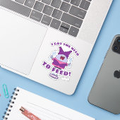 Chowder met vork en mes sticker (Laptop met iPhone)