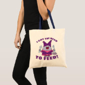 Chowder met vork en mes tote bag (Voorkant (product))