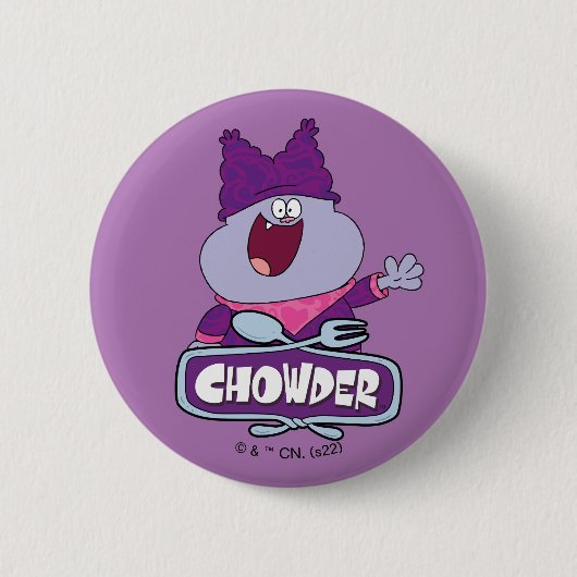 Chowder Waving Ronde Button 5,7 Cm (Voorkant)