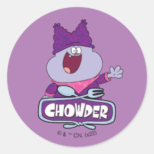 Chowder Waving Ronde Sticker