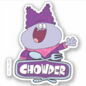 Chowder Waving Sticker (Voorkant)