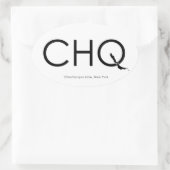 CHQ ovale Sticker (Tas)