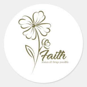 Chrétien Bible Verse Classic Round Sticker