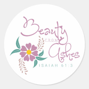 Chrétien Bible Verse Classic Round Sticker