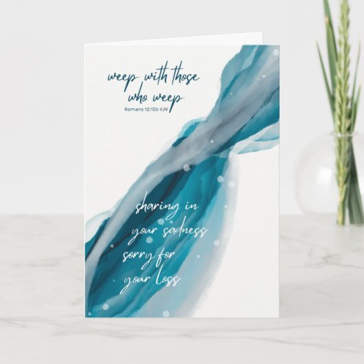chrétien | Désolé Pour Votre Perte | Carte Sympath (Devant)