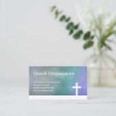 Chrétienté - Carte de croix de couleur bleue (Debout devant)