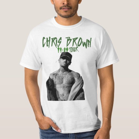 Chris 1111 Tour 2024 T-shirt Bruin 2024 (Voorkant)