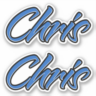 Chris Blue Autocollants