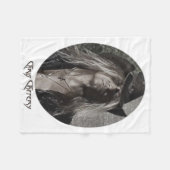 Chris Caffery Black & White (ovaal) Vliegtuigbak Fleece Deken (Voorkant (Horizontaal))